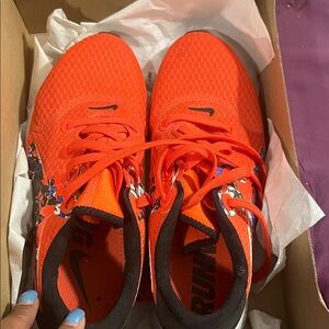 Nike Women's Sneakers - Bright Orange and Black